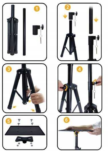 Projektorius EXTRALINK FLOOR STAND BRACKET WITH TRAY FOR PROJECTORS, PFS-001