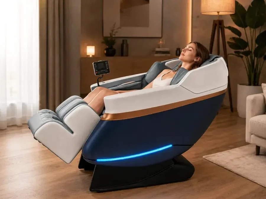 EXTRALINK 3D MASSAGE CHAIR ZERO GRAVITY Baltas-Mėlynas