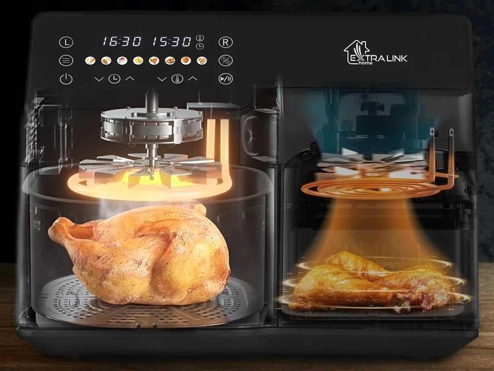 Gruzdintuvė Extralink Home Air Fryer SJ-1000 10 l EU juoda