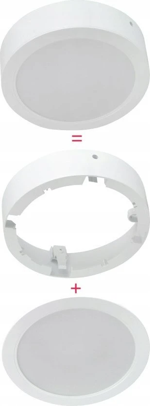 Įmontuojamas LED šviestuvas, 230Vac, 24W, 2350lm, šiltai balta 3000K, apvalus, MOLLY, LED line LITE