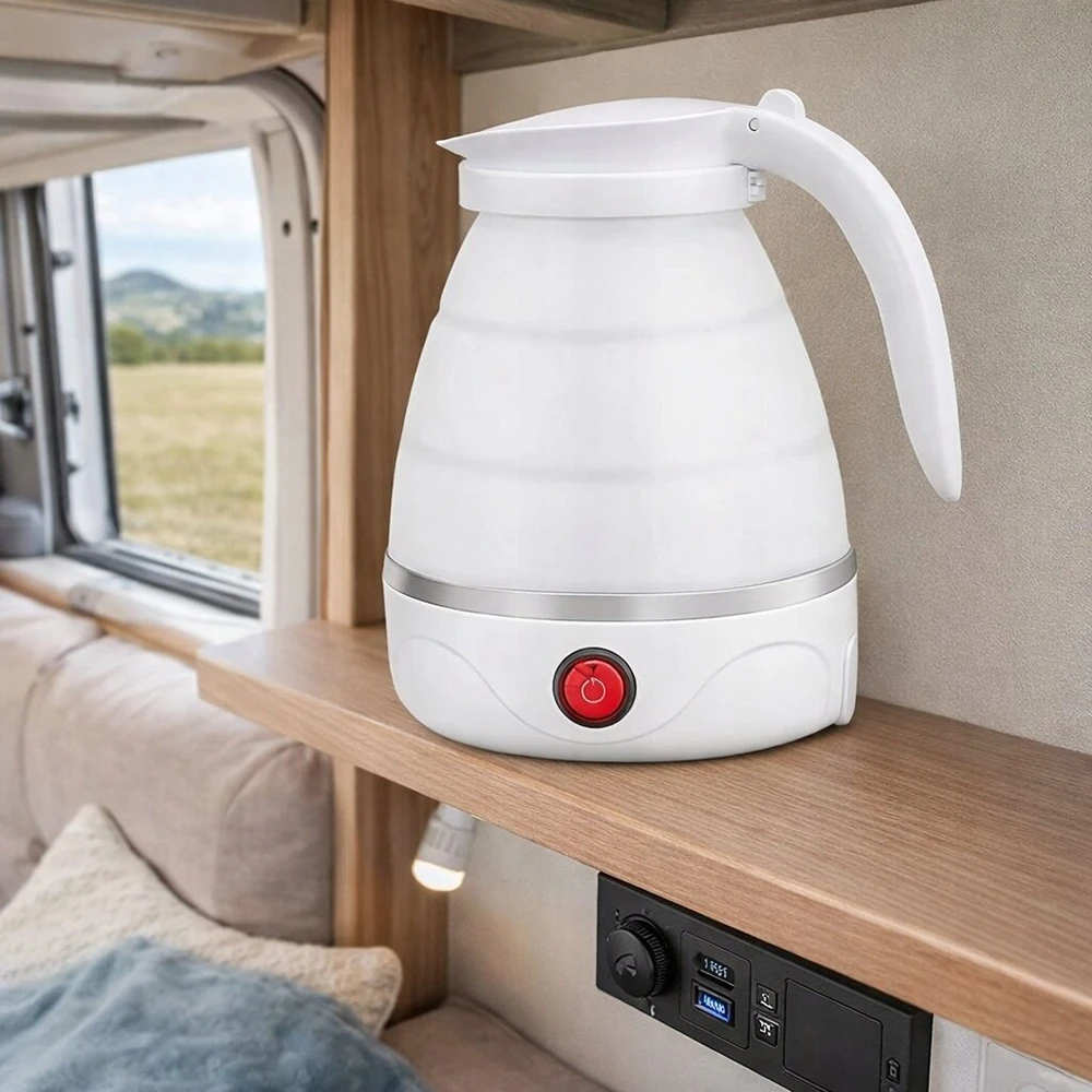 Extralink Juodas Forest virdulys turistinis składany przenośny 0,6l 600w