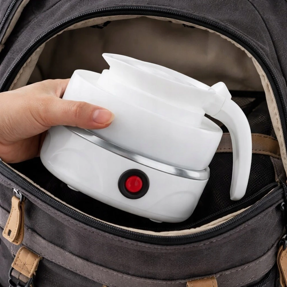 Extralink Juodas Forest virdulys turistinis składany przenośny 0,6l 600w