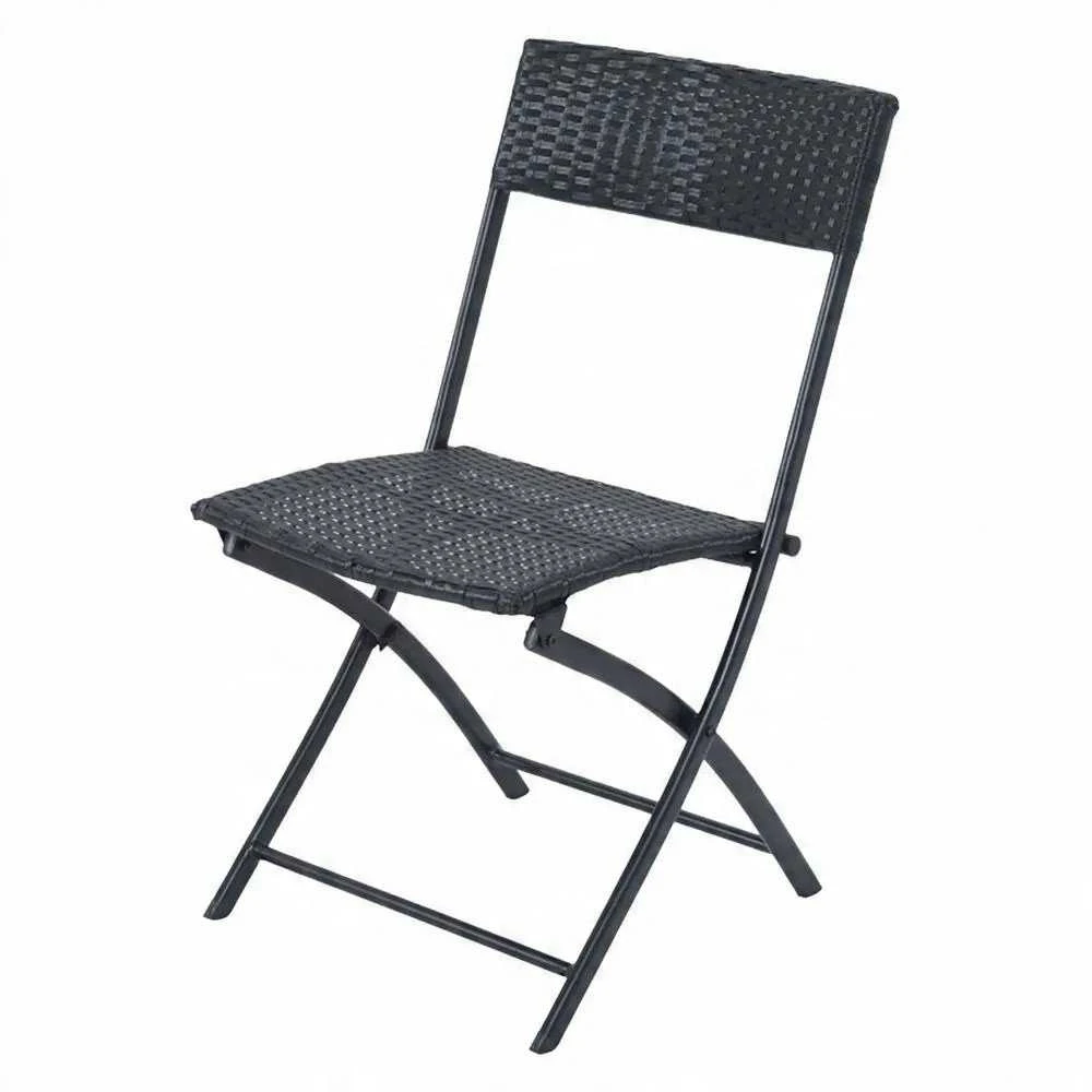 Extralink Small Juodas Forest Garden Furniture Set, Two Chairs + Juodas Table lauko baldų komplektas Juoda