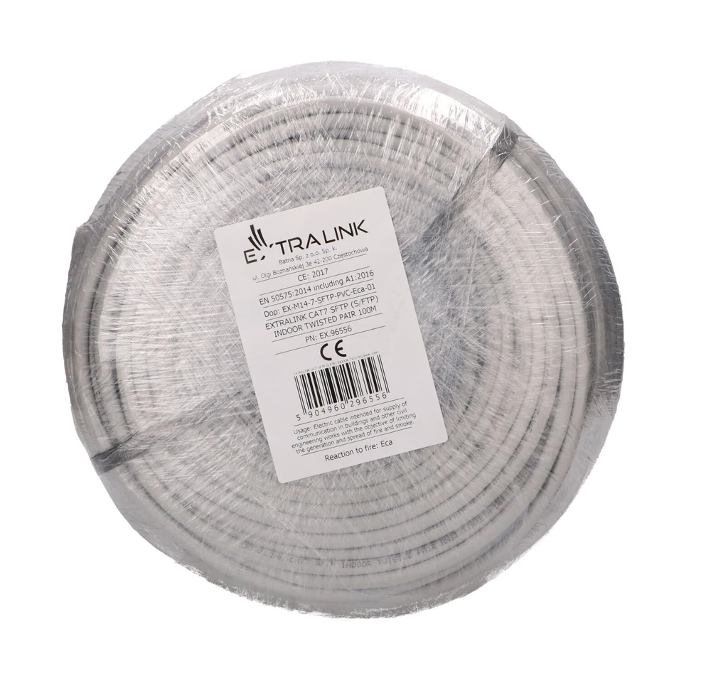 Extralink CAT7 SFTP (S/FTP) INDOOR TWISTED PAIR 100M tinklo kabelis