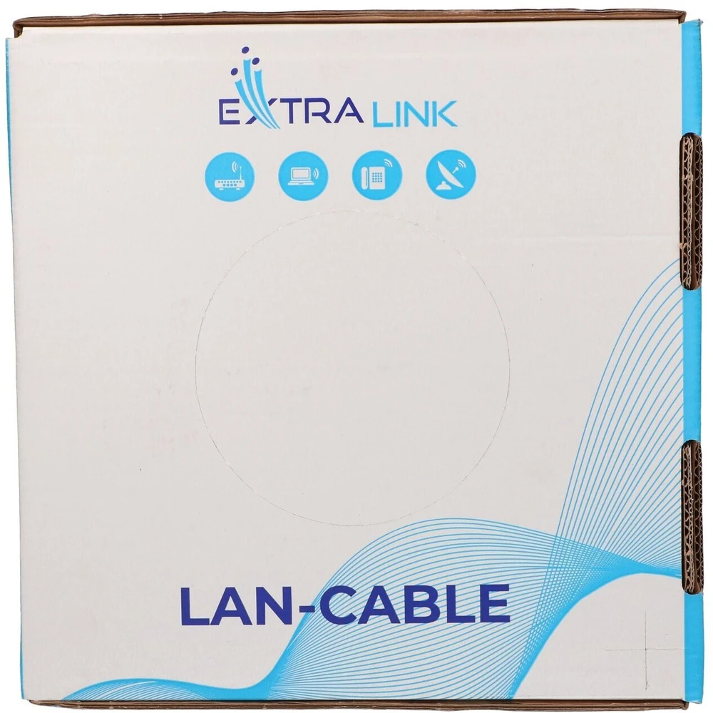 Extralink CAT6A UTP (U/UTP) INDOOR TWISTED PAIR 100M tinklo kabelis