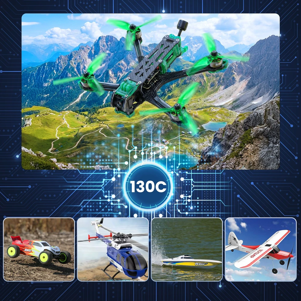 Extralink LiPo 4S 1550mAh XT60 130C | FPV RC dronų akumuliatorius | RC automobiliai, RC lėktuvai, nuotoliniu būdu valdomos RC transporto priemonės
