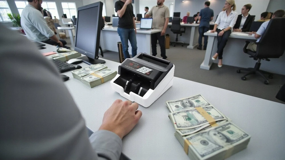 Extralink LOCKSTAR PROFESJONALNA LICZARKA NOMINALOWA DO BANKNOTÓW UV, IR, MG X-300 Banknotų skaičiavimo mašina Balta
