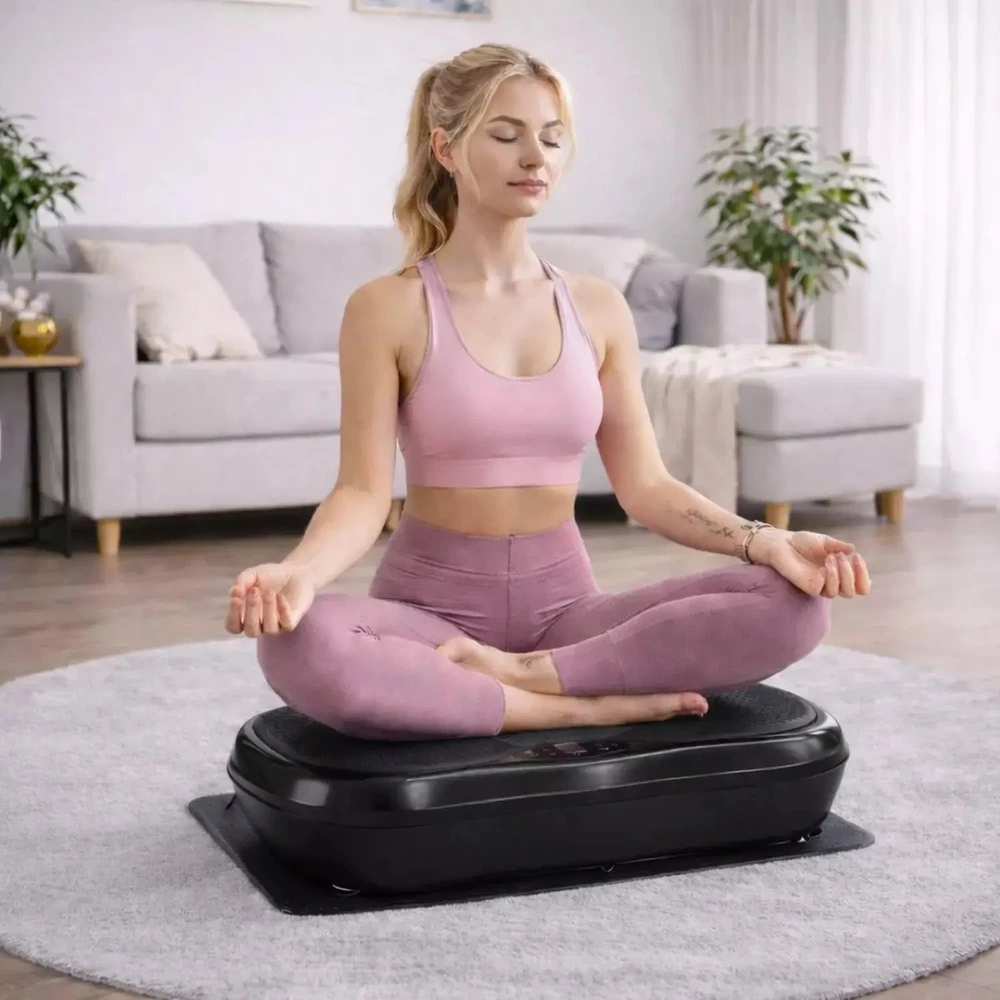 Extralink Moonwalk Spin Move Platofrma Wibracyjna do Ćwiczeń Fitness 200W juoda