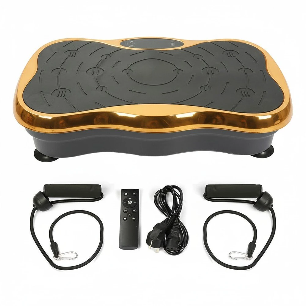 Extralink Moonwalk Spin Move Platofrma Wibracyjna do Ćwiczeń Fitness 200W auksinė