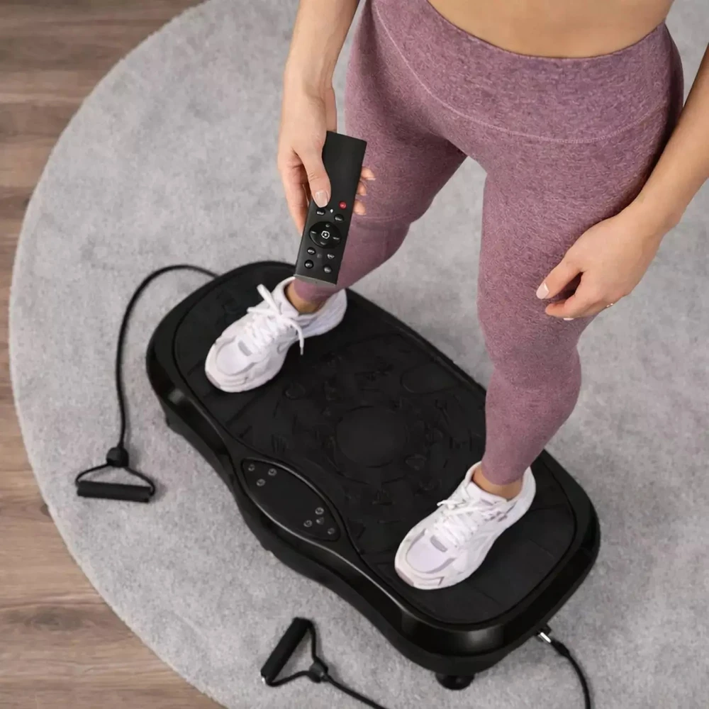 Extralink Moonwalk Spin Move Platofrma Wibracyjna do Ćwiczeń Fitness 200W juoda