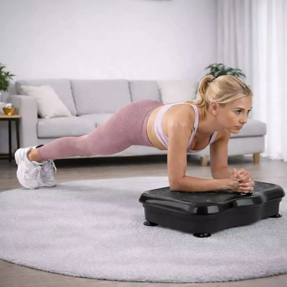 Extralink Moonwalk Spin Move Platofrma Wibracyjna do Ćwiczeń Fitness 200W juoda