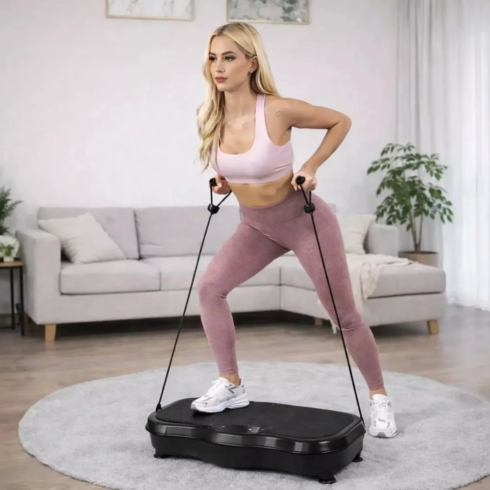 Extralink Moonwalk Spin Move Platofrma Wibracyjna do Ćwiczeń Fitness 200W juoda