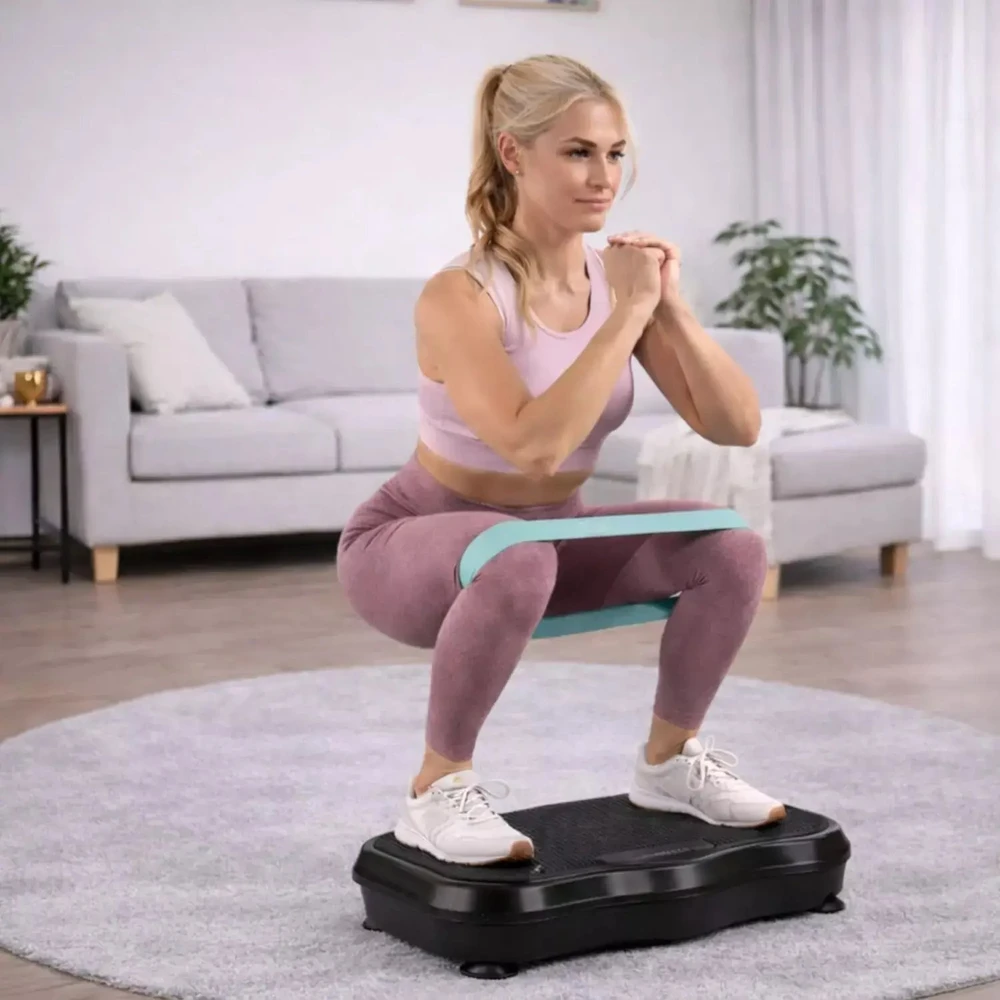 Extralink Moonwalk Spin Move Platofrma Wibracyjna do Ćwiczeń Fitness 200W juoda