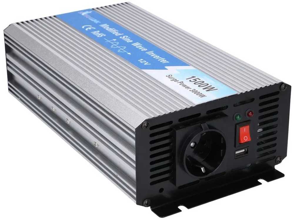 Extralink OPIM-1500W | Įtampos keitiklis | automobilinis 12 V, 1500 W modifikuotas sinusas