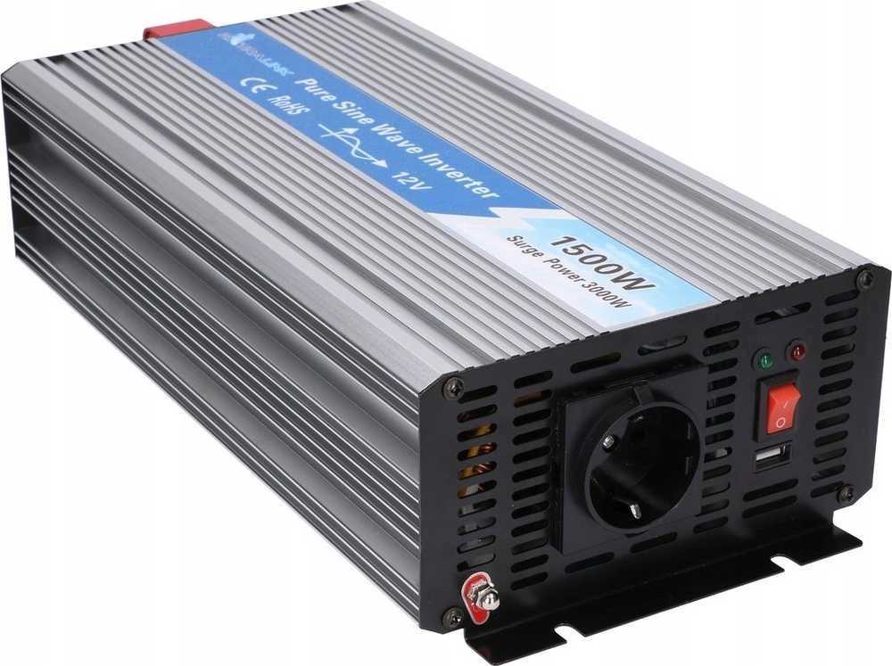 Extralink OPIP-1500W | Įtampos keitiklis | automobilis 12V, 1500W grynas sinusas