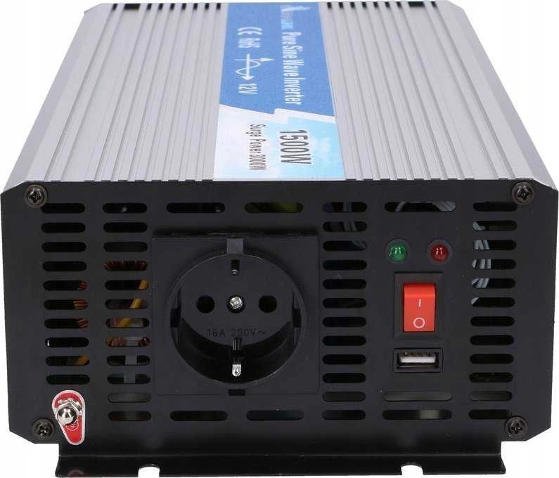 Extralink OPIP-1500W | Įtampos keitiklis | automobilis 12V, 1500W grynas sinusas