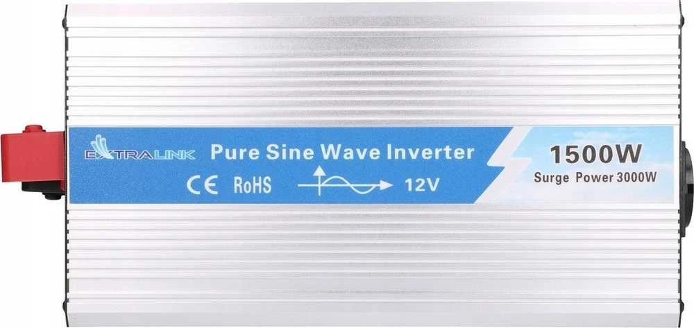 Extralink OPIP-1500W | Įtampos keitiklis | automobilis 12V, 1500W grynas sinusas