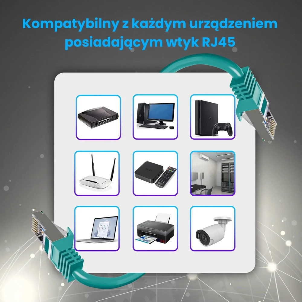 Extralink Cat.7 S/FTP 2m 20G Žalia | LAN pataisos laidas | Varinis vytos poros tinklo kabelis