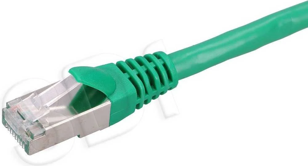 EXTRALINK LAN patchcord CAT.6 FTP 0,5m 1GBIT folija vytos poros plikas varis Žalias