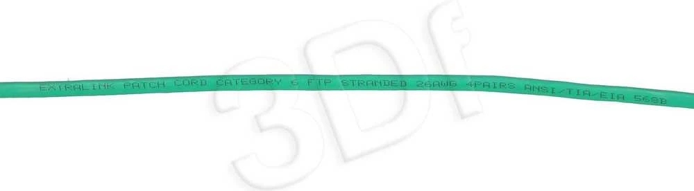 EXTRALINK LAN patchcord CAT.6 FTP 0,5m 1GBIT folija vytos poros plikas varis Žalias