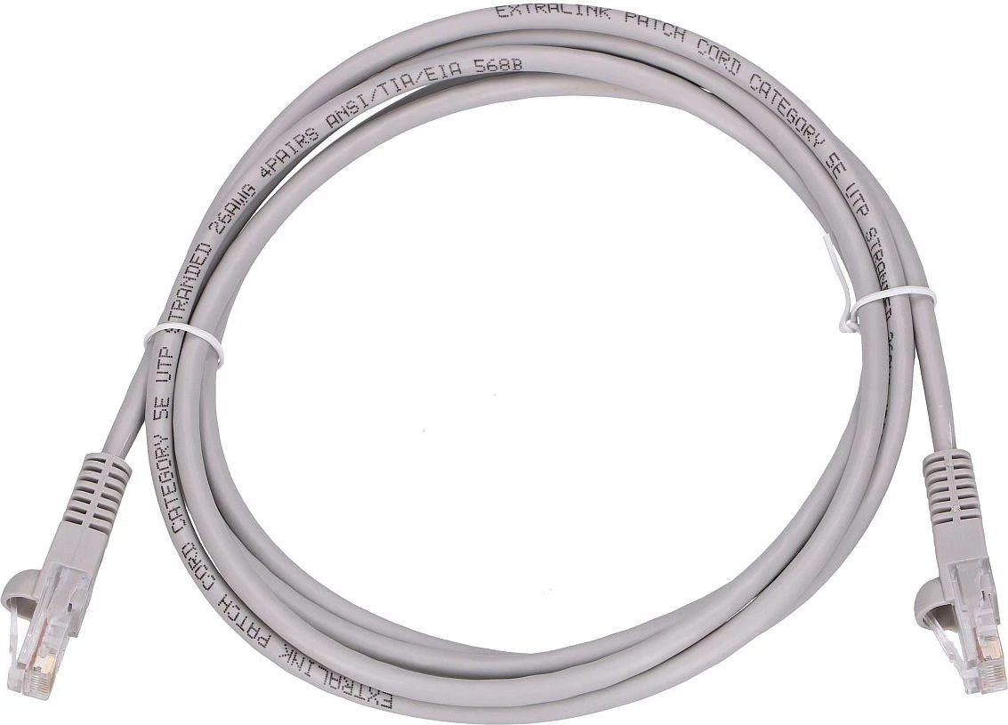 Extralink LAN LAN Patchcord CAT.5E UTP 2m vytos poros, varinis