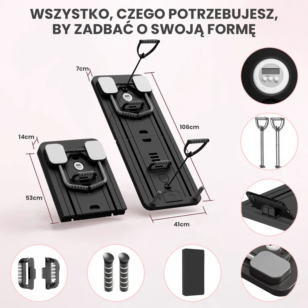 „Extralink“ Pilateso lenta, reformatorius pilvo preso pratimams, atsispaudimams