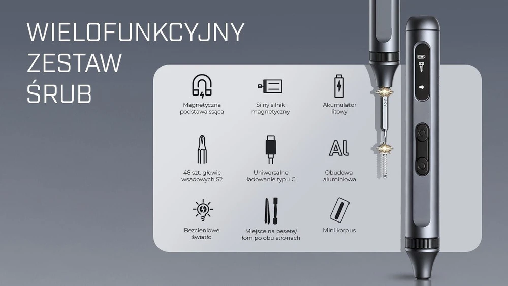 Extralink Powerlink | Elektrinis atsuktuvas 50 viename | Elektrinis atsuktuvų rinkinys 50 viename