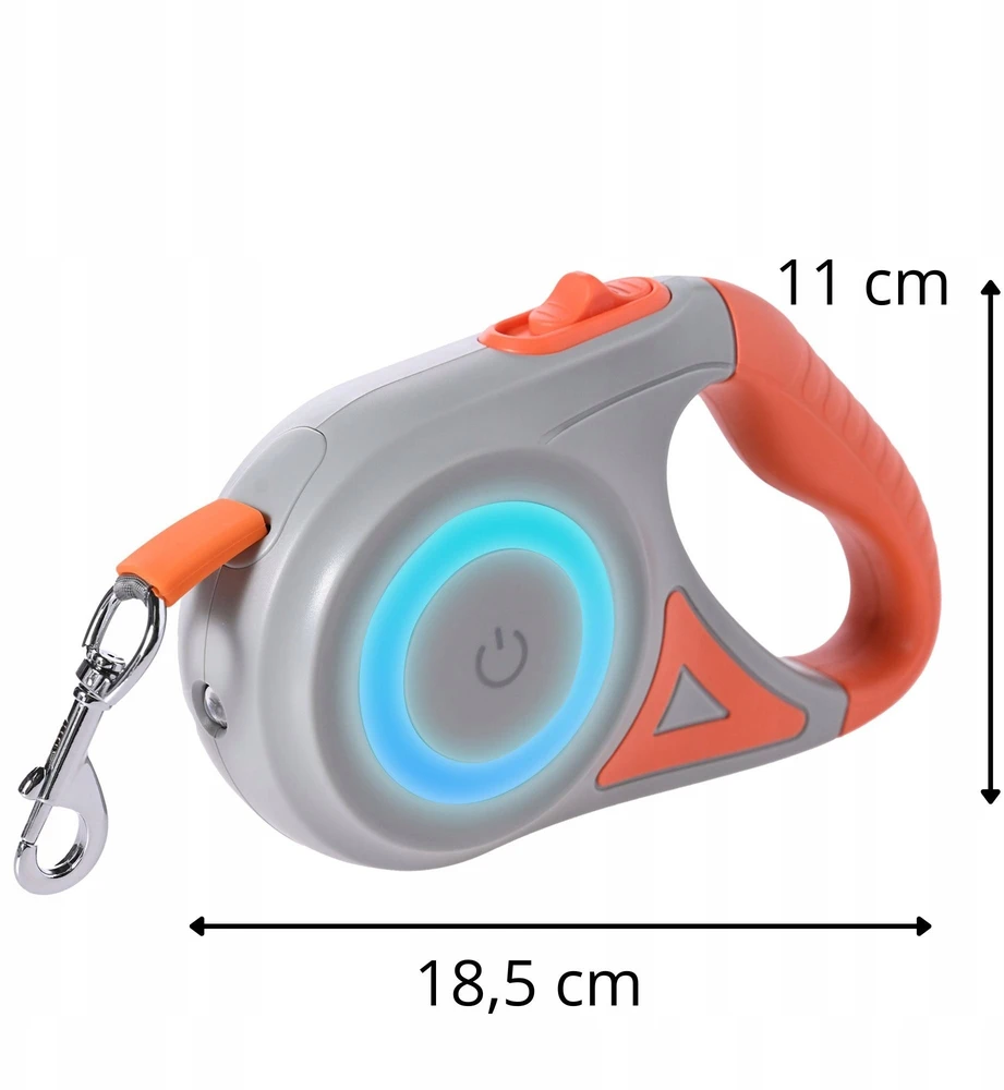 Extralink Pupilplanet | Pavadėlis automatinė | 5m LED su šoninis apšvietimas