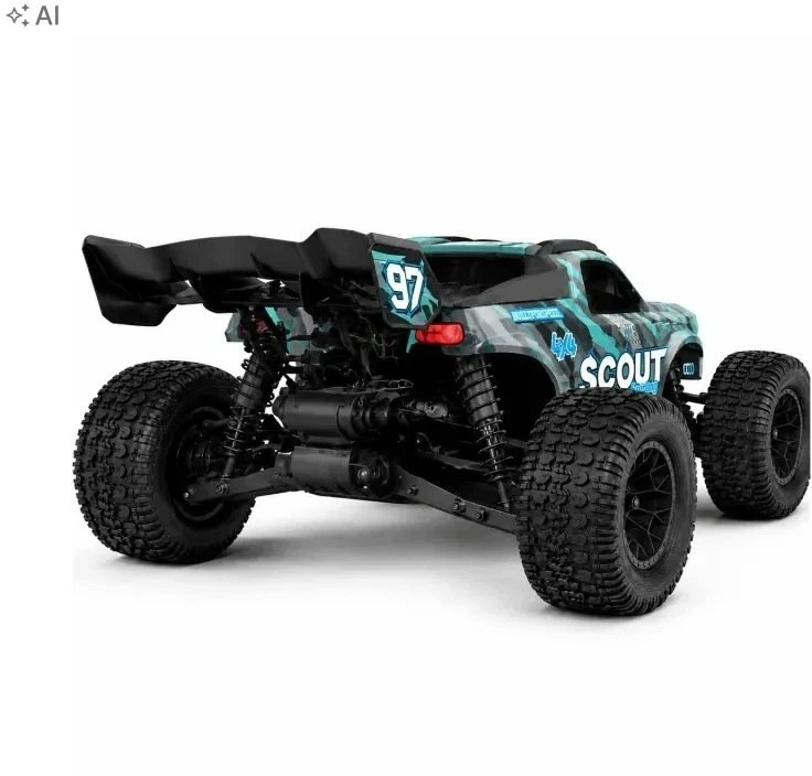 EXTRALINK RC SC10 remote-controlled car 1/10 brushless 4WD extreme truck mėlynas