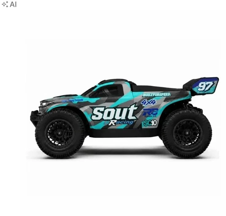 EXTRALINK RC SC10 remote-controlled car 1/10 brushless 4WD extreme truck mėlynas