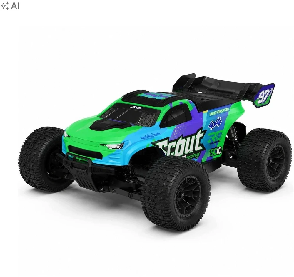 EXTRALINK RC SC10 REMOTE-CONTROLLED CAR 1/10 BRUSHLESS 4WD EXTREME TRUCK Žalias
