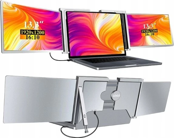 Monitorius „Extralink Smart Life S350 13,3“ | Nešiojamieji nešiojamųjų kompiuterių monitoriai | 2 monitoriai. IPS. 1920 x 1200