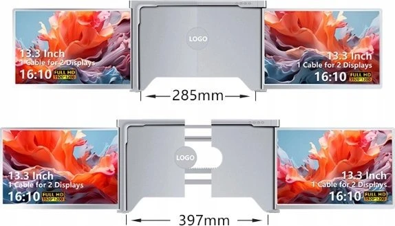 Monitorius „Extralink Smart Life S350 13,3“ | Nešiojamieji nešiojamųjų kompiuterių monitoriai | 2 monitoriai. IPS. 1920 x 1200