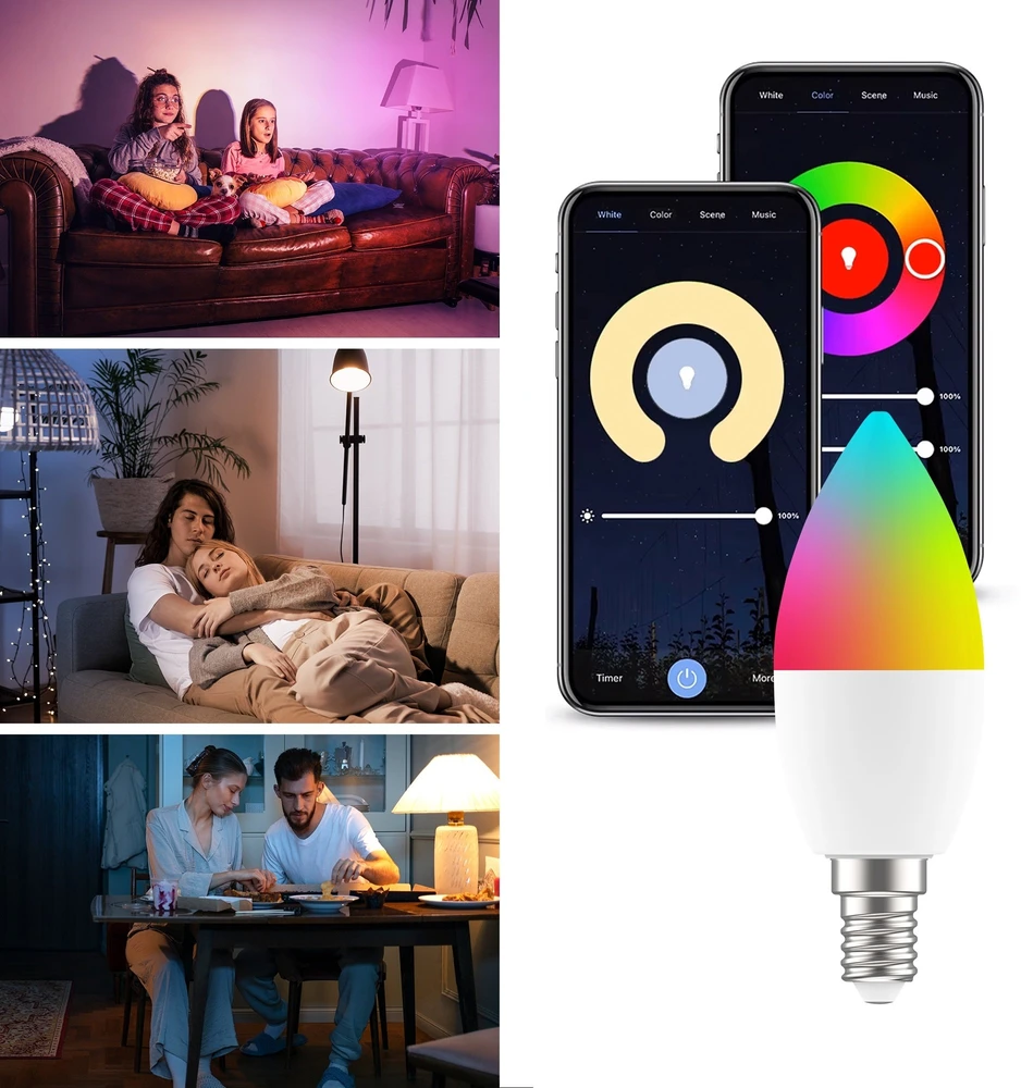Extralink Smartlife | LED lemputė | E14 C37 2700-6500K WiFi 220-240V