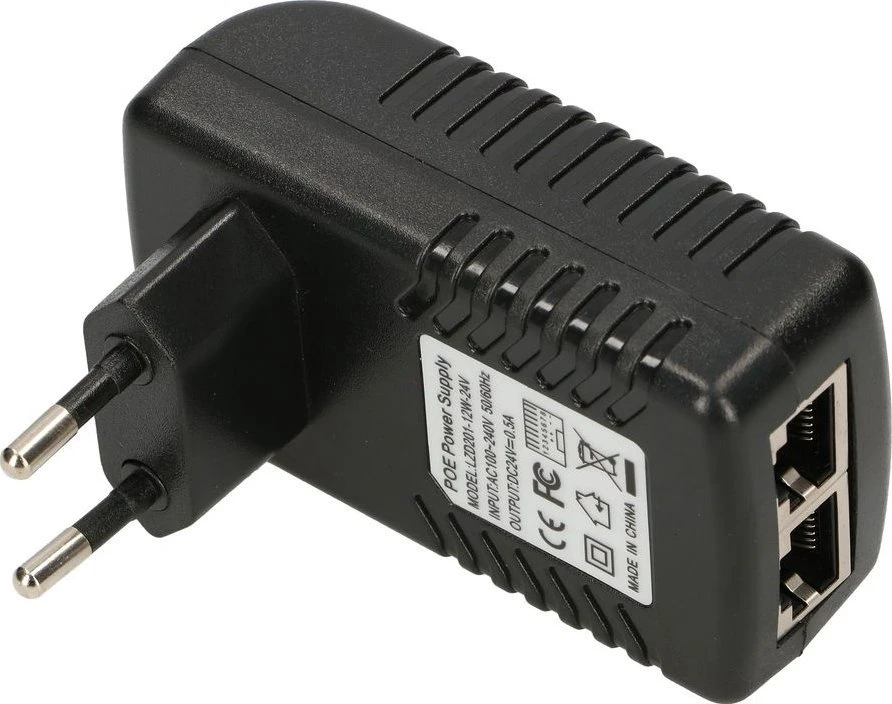 Extralink POE-24-12W | Galingas PoE jungiklis | 24 V, 0,5 A, 12 W, jungiamas į elektros lizdą