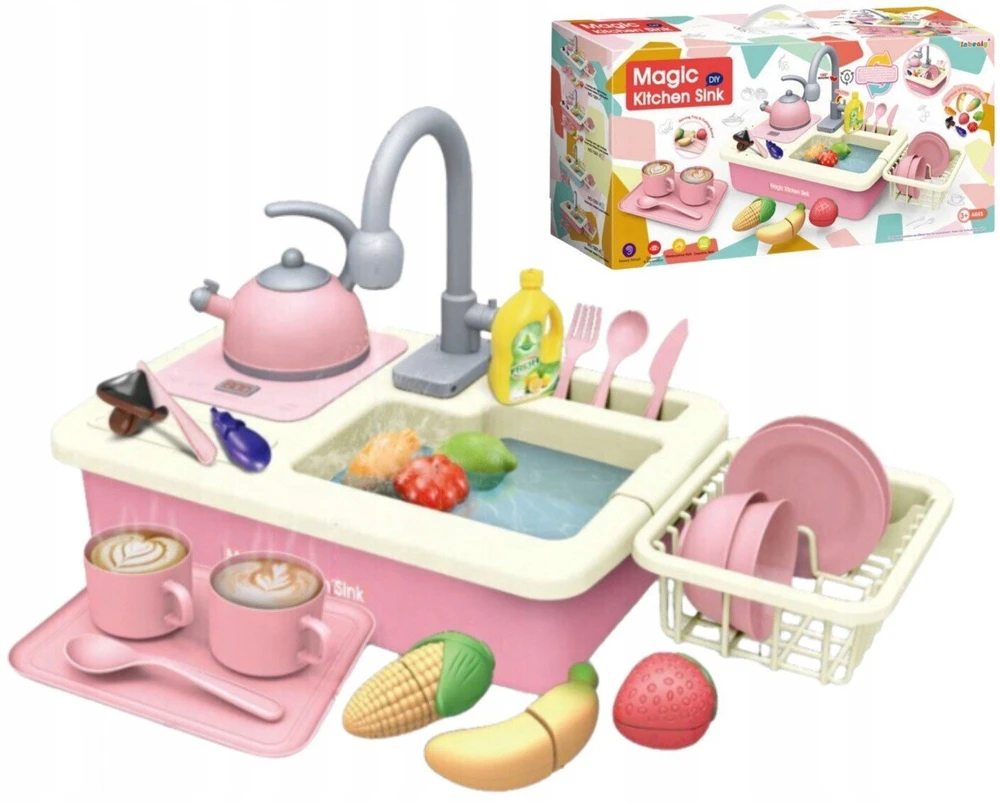 Extralink Toys, sink with hob and water circulation, toy
