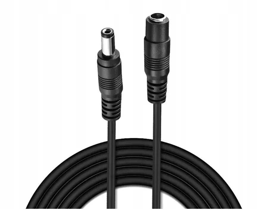 EZVIZ lauko ilginimo maitinimo kabelis IP kameroms/ 1× DC 5,5 mm kištukas/ 1× DC 5,5 mm lizdas/ ilgis 5 m/ juodas