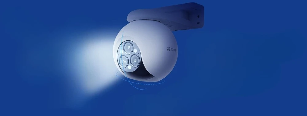 EZVIZ CS-H80f valdoma WIFI lauko kamera, 4MP+4MP+4MP