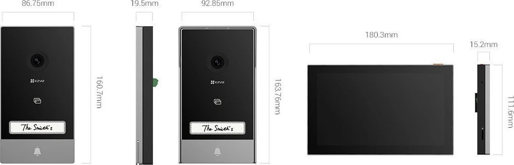 EZVIZ CS-HP7 vaizdo domofono rinkinys, 3MP, Wi-Fi