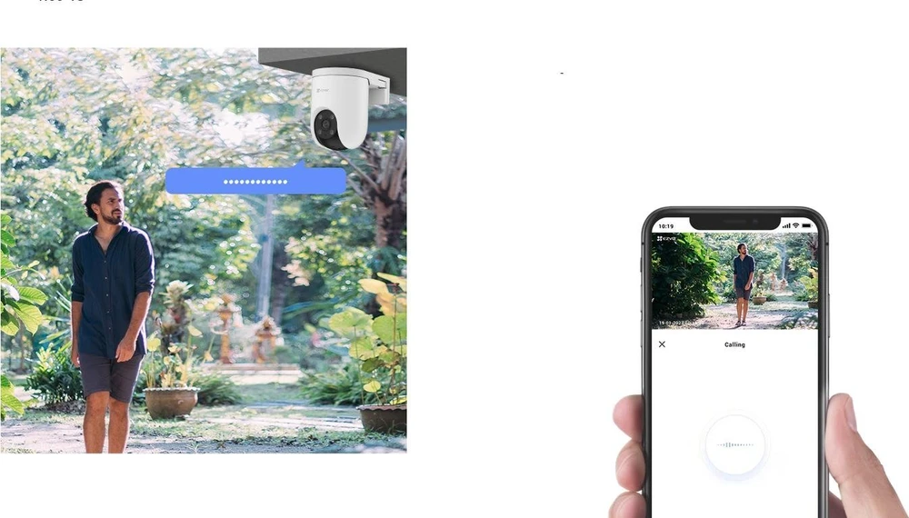 Valdoma 4G IP kamera su SIM jungtimi EZVIZ CS-H8C 4G LTE, 3Mpix, PIR, MicroSD jungtis, Ezviz app