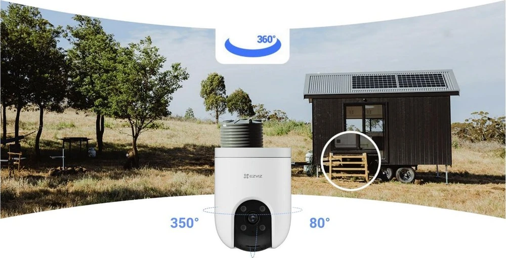 Valdoma 4G IP kamera su SIM jungtimi EZVIZ CS-H8C 4G LTE, 3Mpix, PIR, MicroSD jungtis, Ezviz app