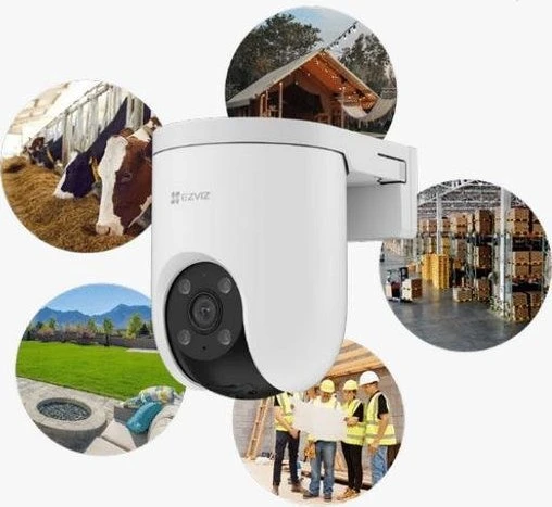 Valdoma 4G IP kamera su SIM jungtimi EZVIZ CS-H8C 4G LTE, 3Mpix, PIR, MicroSD jungtis, Ezviz app