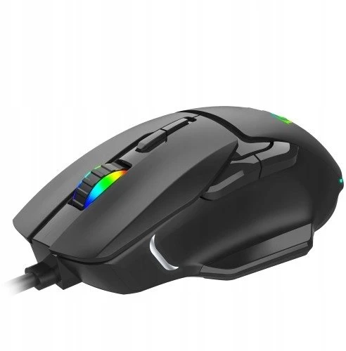 Aula F815 RGB Vadu USB Spēļu Pele ar 7 Pogām / Makro 12800dpi Melna
