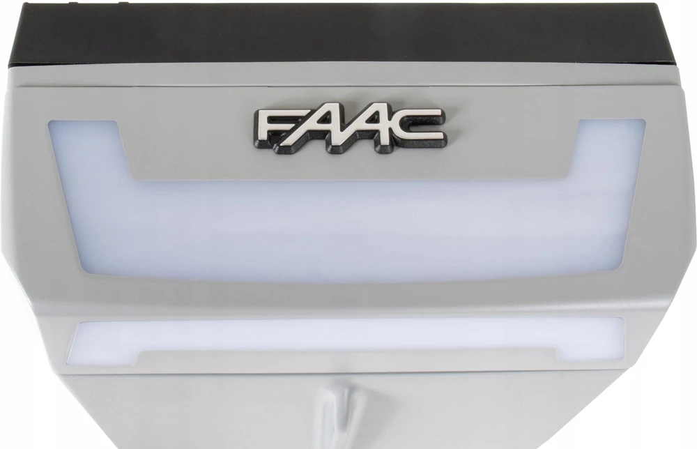 FAAC D1000 FDS elektromechaninė garažo vartų pavara (pavara su integruotu valdikliu, XF-FDS/433-868 radijo ryšio modulis, XT2-FDS radijo nuotolinio valdymo pultelis ir būtini montavimo priedai - komplekte kreipiančioji nepridedama)