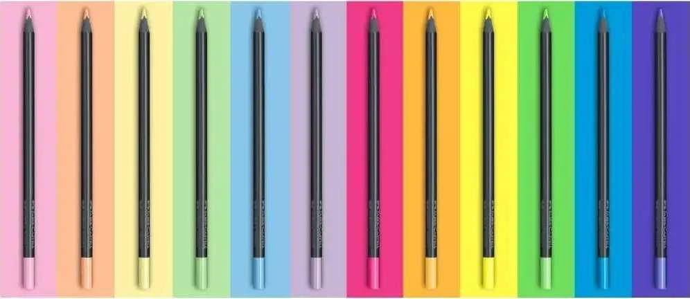Spalvoti pieštukai Faber-Castell Juodas Edition, 12 neoninių ir pastelinių spalvų