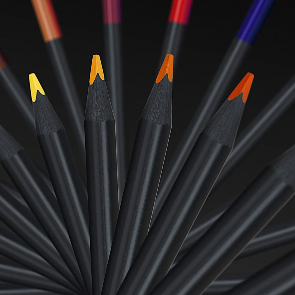 Spalvoti pieštukai Faber-Castell, Juodas Edition, 12 spalvų