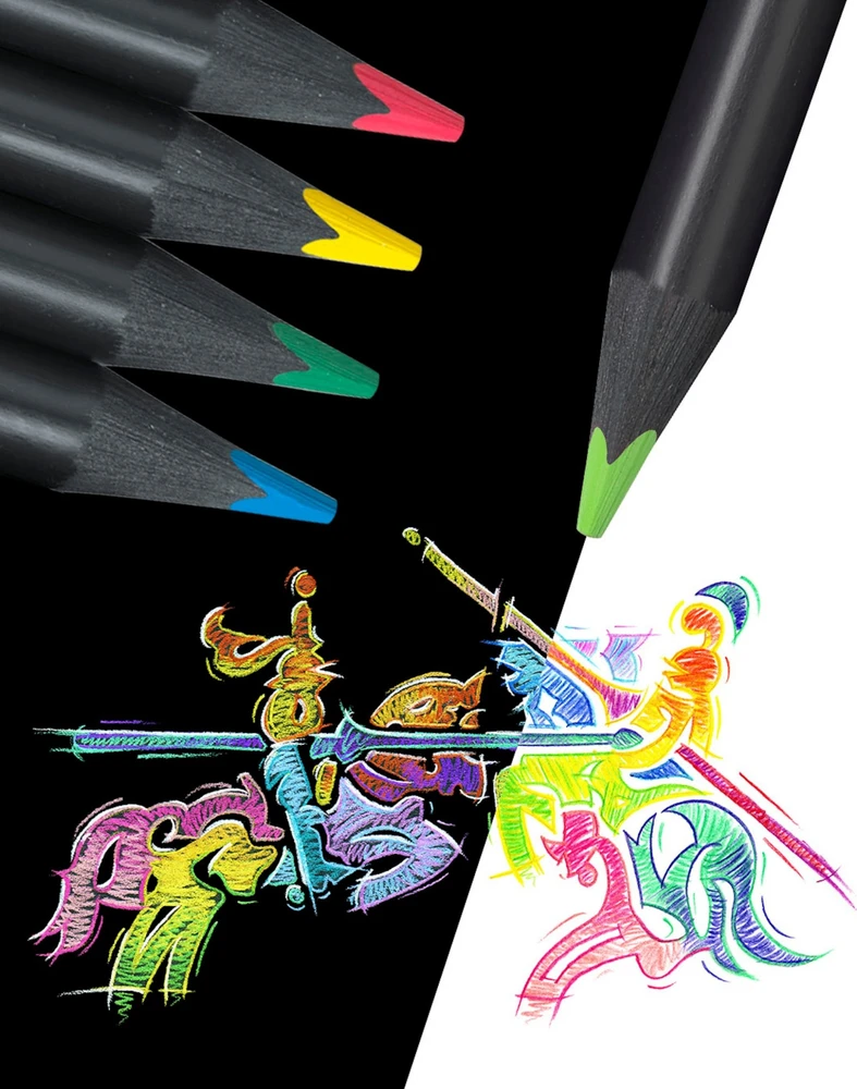 Spalvoti pieštukai Faber-Castell, Juodas Edition, 12 spalvų