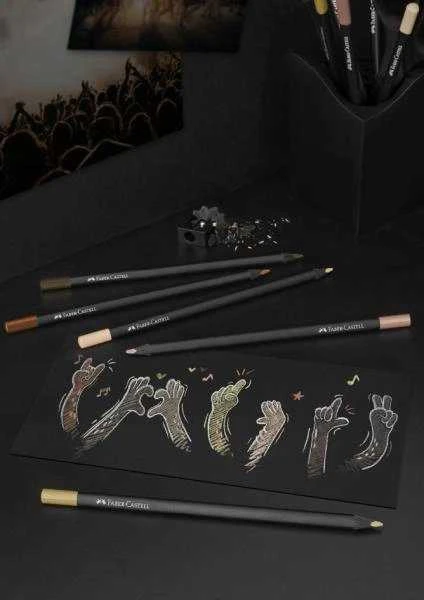 Spalvoti pieštukai Faber-Castell Juodas Edition 12 spalvų
