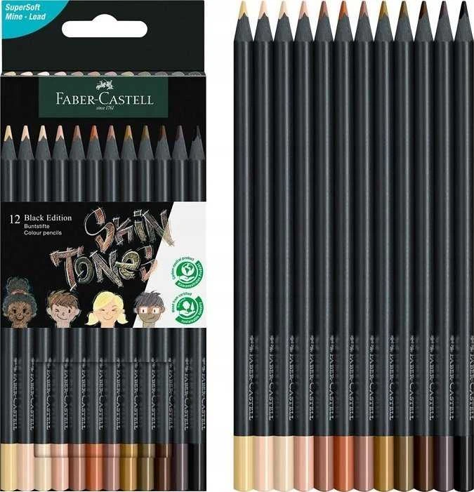 Spalvoti pieštukai Faber-Castell Juodas Edition 12 spalvų