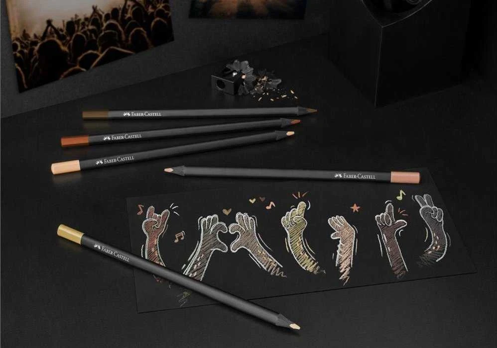 Spalvoti pieštukai Faber-Castell Juodas Edition 12 spalvų